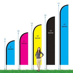 10' Single Reverse Portable Half Drop Banner w/Hardware Set