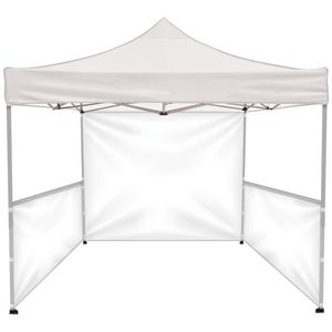 10' Square Canopy Tent W/One Full Double Sided Wall and Two Double Sided Half Walls