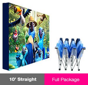 10' Straight Velcro Fabric Popup