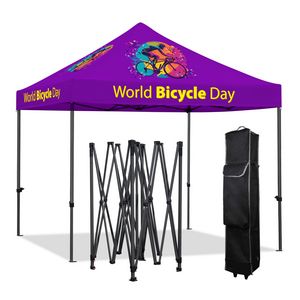 10' X 10' Commercial Grade Pop Up Tent Kit w/ Dye Sublimation Canopy