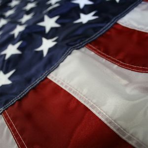 10' x 15' U.S. Nylon Flag with Rope and Thimble