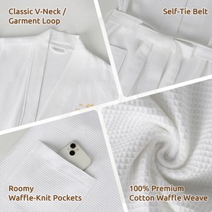 100% Cotton Luxury Waffle Weave Robe