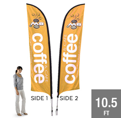 10.5' Feather Flag Double Sided