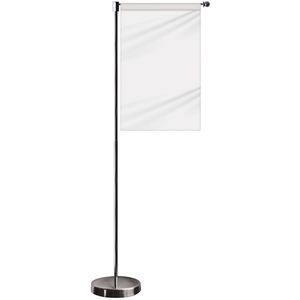 11-19.7" Metal Telescopic Flagpole with One Single Reverse Banner