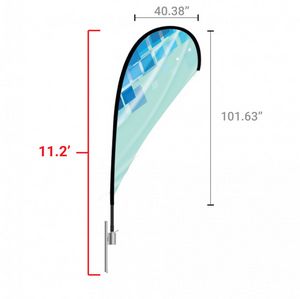 11.2' Teardrop Flag Double Sided