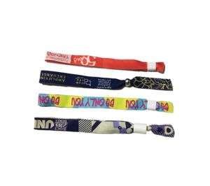 1/2" Custom Woven Event Wristband w/ Locking Bead