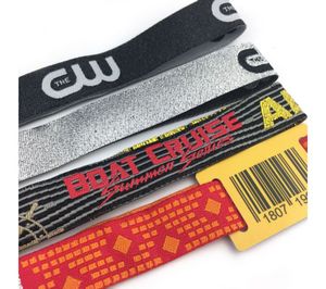 1/2" Custom Woven Event Wristband w/ Locking Bead