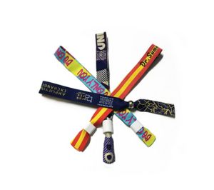 1/2" Custom Woven Event Wristband w/ Locking Bead