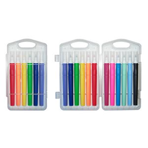 12 Pack of Hand Lettering Brush Markers in Hard Plastic Case - Full Color Decal