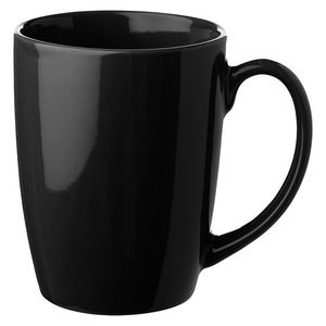 12 oz Custom Imprint Glossy Mugs Curved Grip