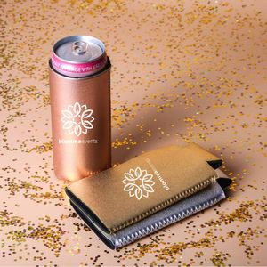 12 oz Slim Metallic Neoprene Can Cooler