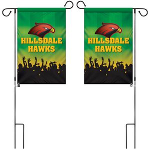 12" x 18" Custom Double Sided Garden Banner with Hardware