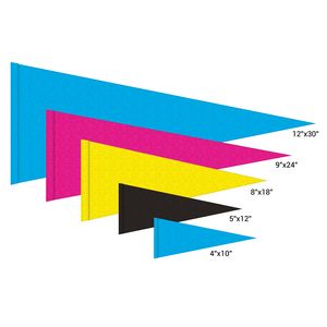 12" x 30" Custom Printed Soft Felt Pennant