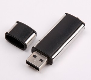 128 MB USB Flash Drive W/ Aluminum Side Trim