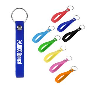 1/2"W Silicone Wristband Keychain