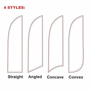 13' Custom Feather Flag Knit- Double Sided W/ Spike Base