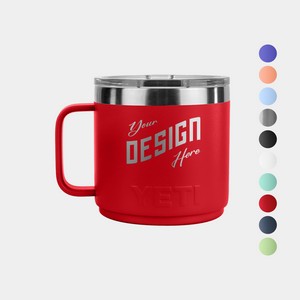 14 Oz YETIÂ® Rambler Stainless Steel Insulated Stackable Mug w/ Lid