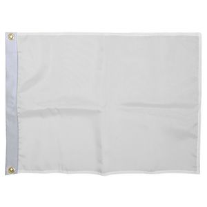 14" X 20" Solid White Nylon Golf Flags with Heading and Grommets