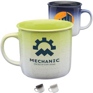 14 oz. Campire Gradient Ceramic Coffee Mugs w/ Flared Top