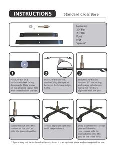 15' Portable Single Reverse Half Drop Kit w/Cross Base