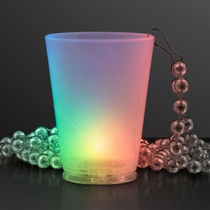 1.5 oz. Multicolor LED Shot Glass Party Necklaces - BLANK