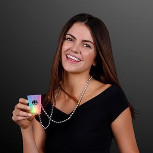 1.5 oz. Multicolor LED Shot Glass Party Necklaces - PRINTED