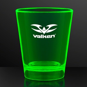 1.5 oz. UV Reactive Green Glow Shot Glasses - PRINTED