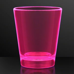 1.5 oz. UV Reactive Pink Glow Shot Glasses - PRINTED