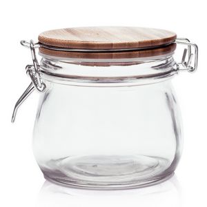 16 Oz. Glass Candy Jars with Wire Wooden Lids