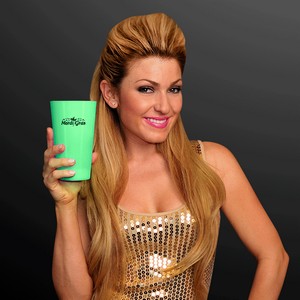 16 Oz. LED Green Glow Cup Party Supplies - PRINTED