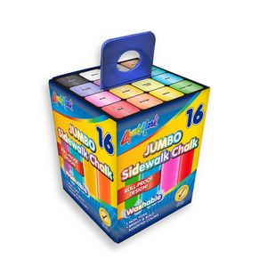 16 Pack Round Jumbo Sidewalk Chalk