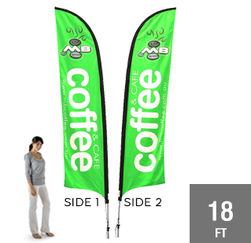 18' Feather Flag Double Sided