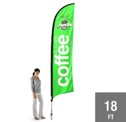 18' Feather Flag Single Sided