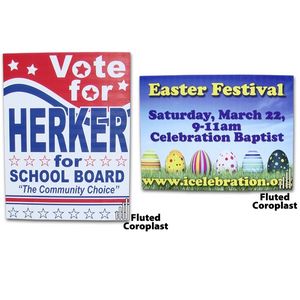 18"x24" Simple Text UV Printed 4mm Coroplastâ„¢ Sign (2 Sides)