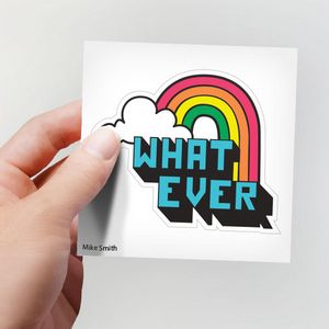 1"x1" Custom Kiss-Cut White Vinyl Stickers