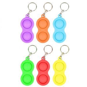 2 Bubbles Push Pop Silicone Keychain
