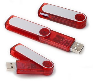 2 GB Translucent Swivel USB Flash Drive