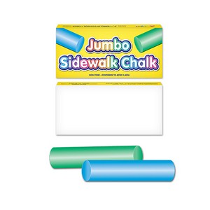 2 Pack Round Jumbo Sidewalk Chalk - Blue & Green