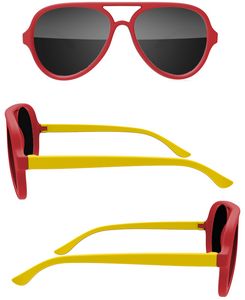 2-Tone Aviator Sport Sunglasses