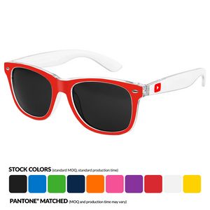 2-Tone Clear Retro Sunglasses