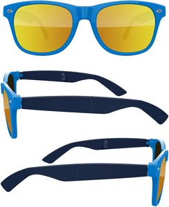 2-Tone Foldable Retro Mirror Sunglasses