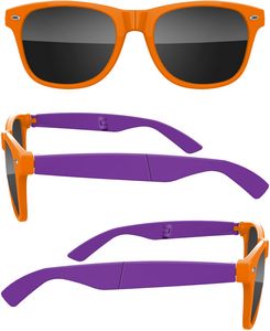 2-Tone Foldable Retro Sunglasses
