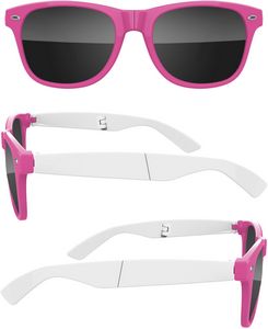 2-Tone Foldable Retro Sunglasses