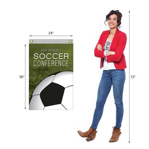 2' x 3' Standard Double Sided Knitted Polyester Vertical Banners