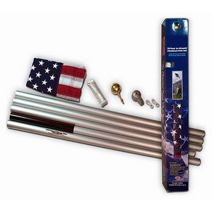 20' Residential Aluminum Pole Set With Embroidered Flag