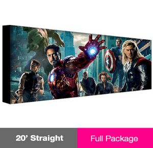 20' Straight Velcro Fabric Popup