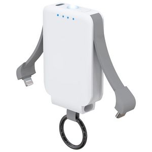 2000mAh Keychain Power Bank with Built-in Flashlight