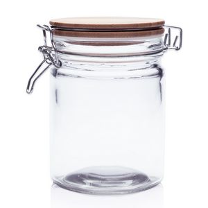 22 Oz. Candy Jars with Hinged Wood Lids