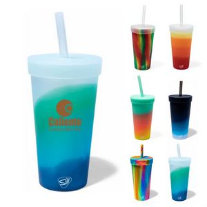 22 Oz. SilipintÂ® Silicone Straw Tumbler