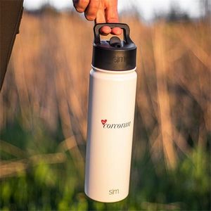 22 Oz. Simple ModernÂ® Summit Water Bottle w/Straw Lid